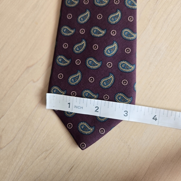 🇫🇷Lanvin Paisley Tie in Purple and Blue - Picture 2 of 6